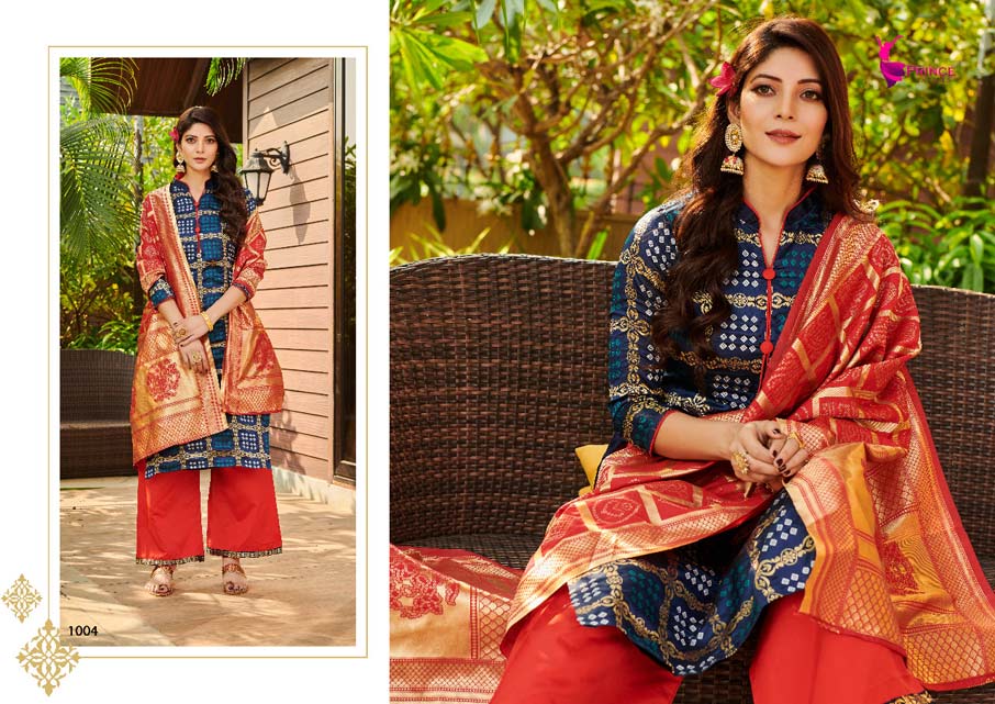 Silk Bhadhani Vol-1 Dress Material Set Wholeseller Silk Bhadhani Vol-1 Dress Material Set Wholeseller